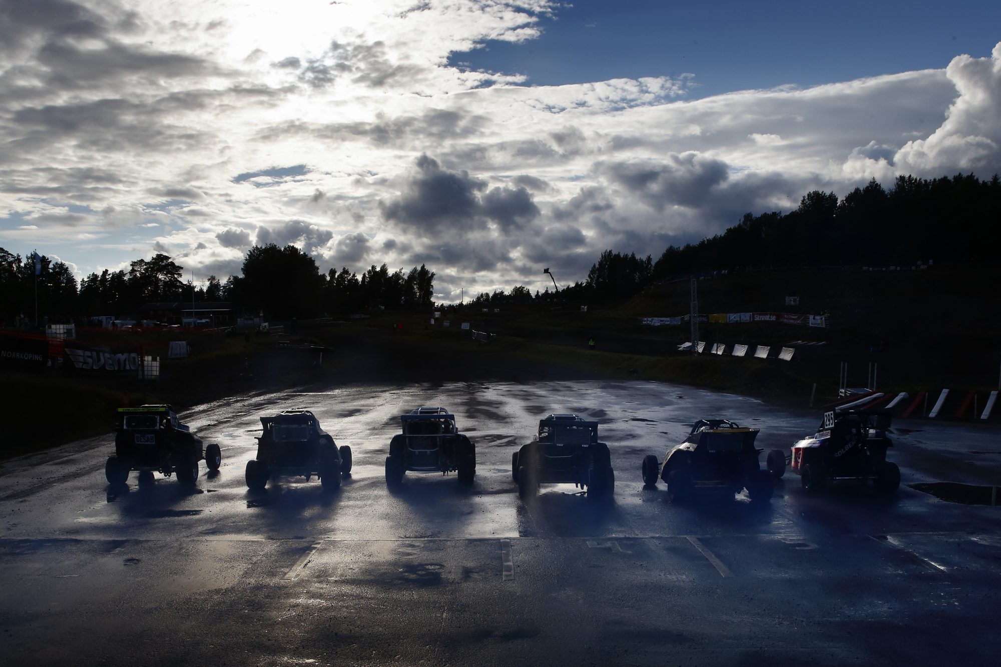 Start i klassen crosscart sprint special 250 ccm under dag 7 av SM-veckan den 12 juli 2016 i Norrköping.