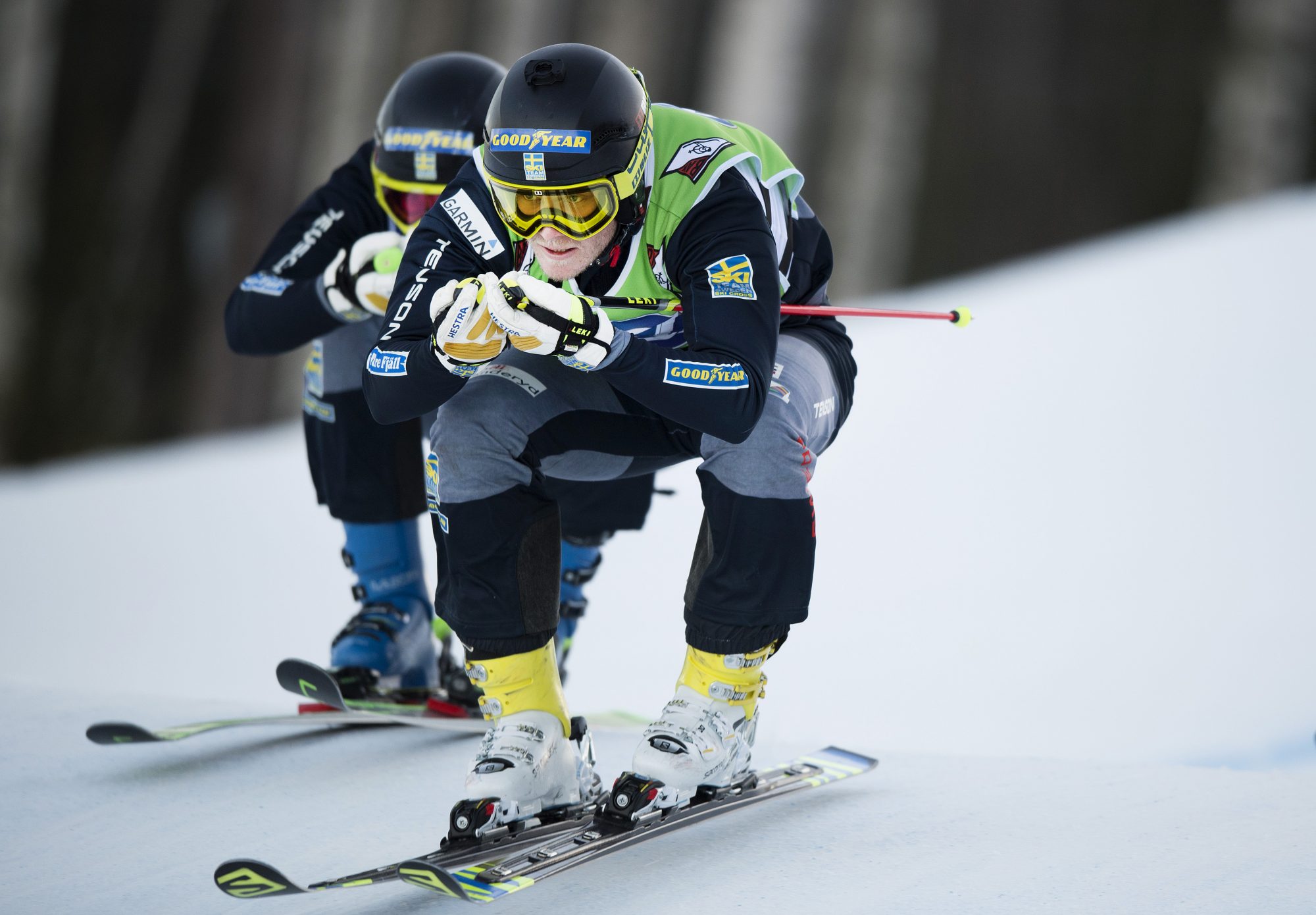 Victor Öhling Norberg, Funäsdalen, tävlar i skicross under dag ett av SM-veckan den 31 januari 2017 i Bollnäs.