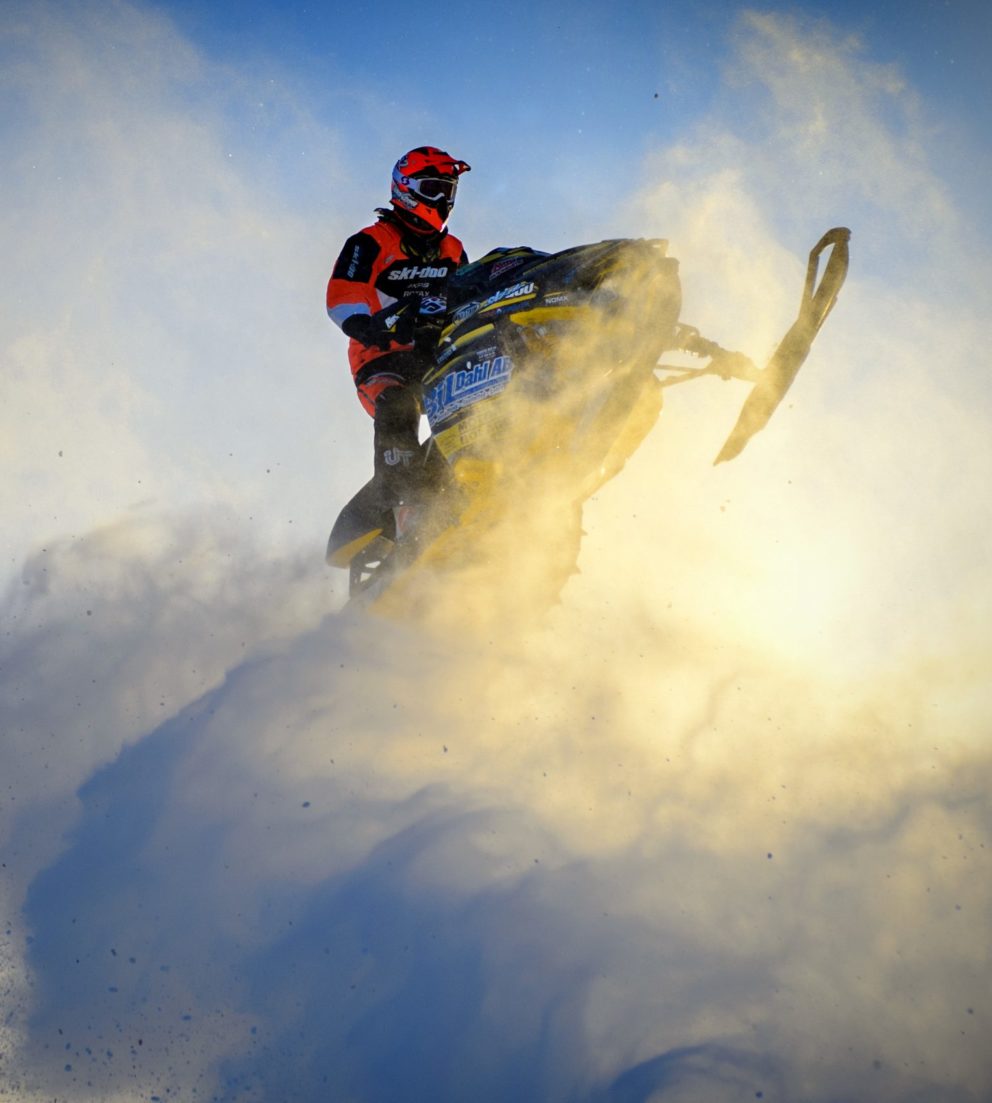 Oskar Norum, Umeå AK, kör stadioncross under SM-veckan den den 19 januari 2014 i Umeå.